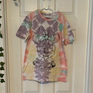 Disney Purple and Pink Tie-Dye Short Sleeve Tee